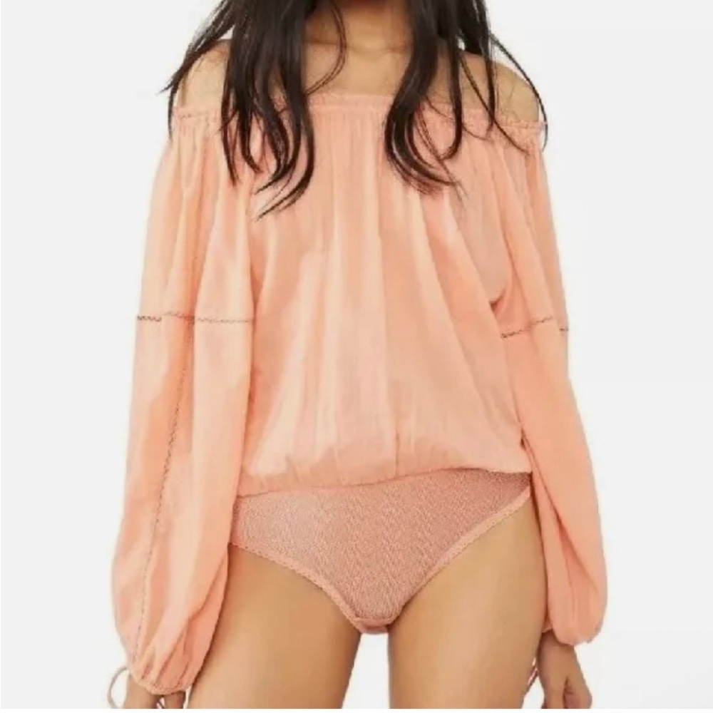 EUC 🌸  Free People Intimately Off-Shoulder Bodysuit | XS 🍑 🪸 Like new
